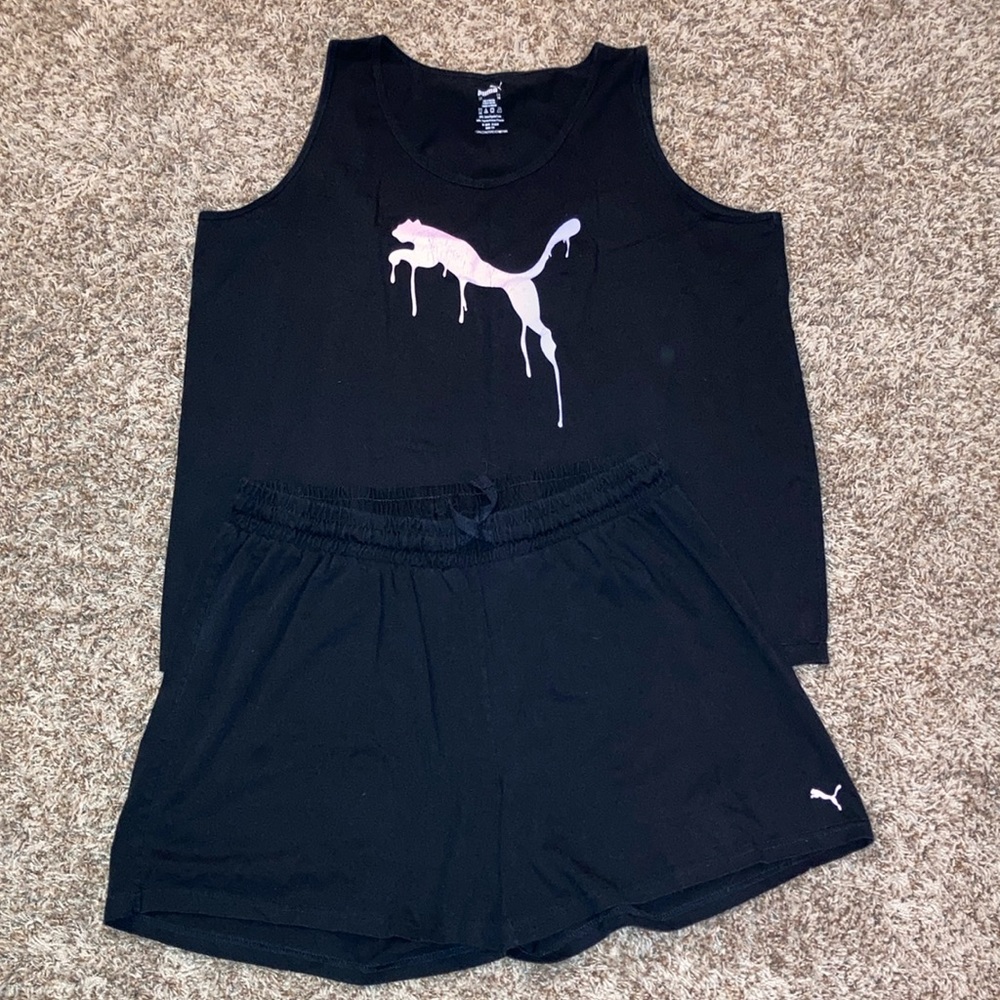 Puma tank and short sleep set/lounge wear